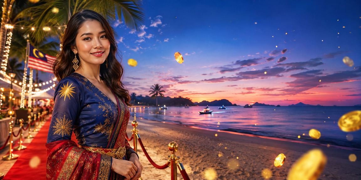 Pengguna Malaysia membeli tiket loteri dan membuat pertaruhan di Langkawi